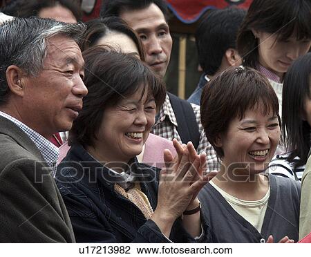 Stock Image - buddhist, person, asakusa, faces, japan, people. Fotosearch