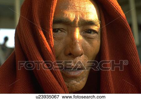 Stock Photo - burmese, mandalay, burma, monk, people. Fotosearch