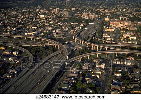california, view, oakland, city, highway, aerial View Large Photo Image Stock Photo - california, view, oakland, city, highway, aerial. Fotosearch