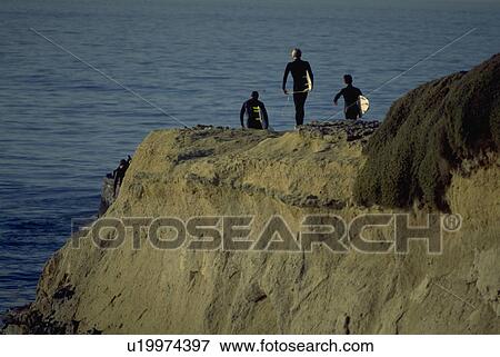 Stock Photo - california, water, cruz, santa, people, beach. Fotosearch
