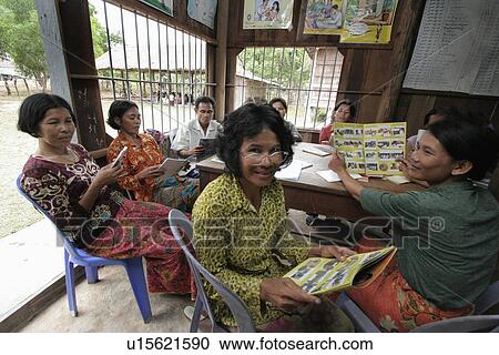Stock Image - cambodia, people, women, school, person, woman. Fotosearch