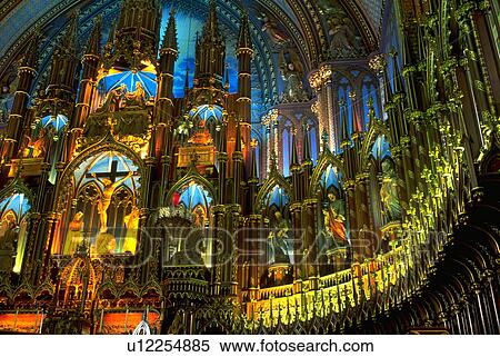 canada, interior, montreal, notredame, basilique, art View Large Photo Image Stock Photography - canada, interior, montreal, notredame, basilique, art. Fotosearch