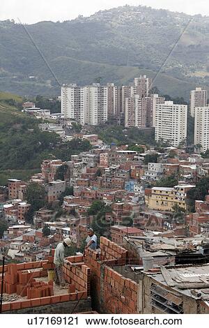 Stock Image - caracas, person, slums, landscape, venezuela, people. Fotosearch