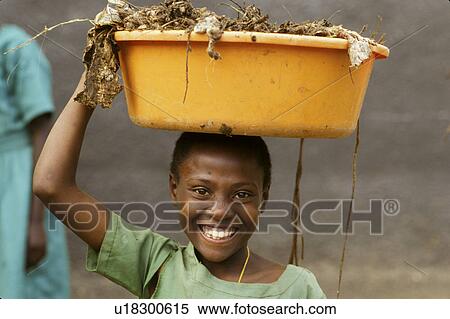 Stock Photography - carry, girl, masaka, uganda, person, people. Fotosearch
