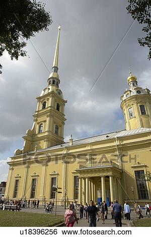 Stock Photograph - cathedral, person, paul, peter, russia, people. Fotosearch