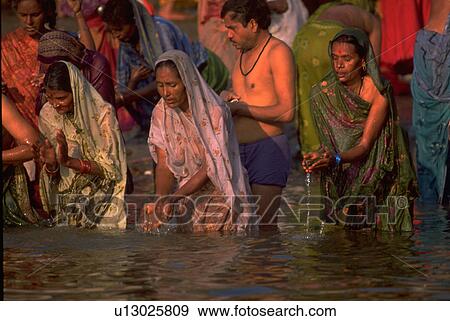 Stock Photo - ceremony, women, religious, pradesh, uttar, love. Fotosearch