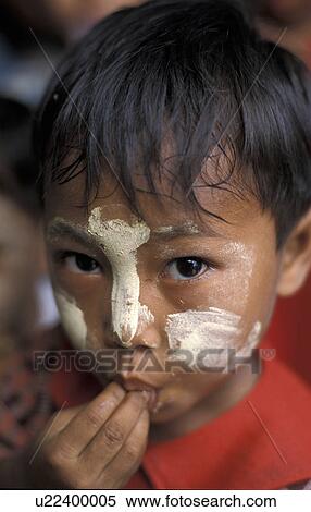 Stock Photography - child, painted, school, person, people. Fotosearch