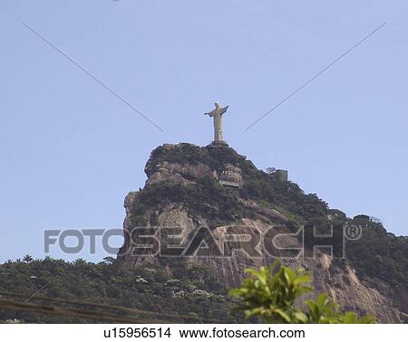 christ, people, statue, brazil, person, tree View Large Photo Image Picture - christ, people, statue, brazil, person, tree. Fotosearch