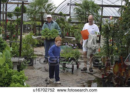 Stock Image - commerce, Richardson, retail, display, nursery, Texas. Fotosearch