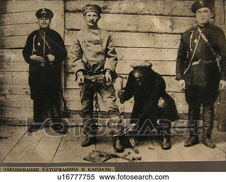 Stock Photography - convict, vintage, shackled, russia, person, people. Fotosearch