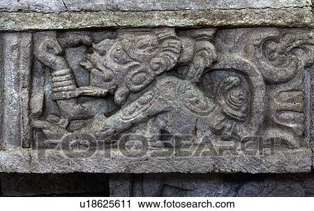 Stock Image - copan, person, carving, stone, honduras, people. Fotosearch