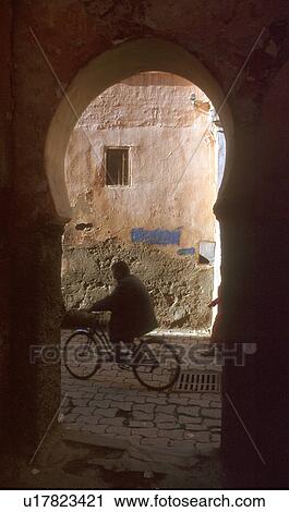 Stock Image - developing, morocco, country, marrakesh, archway, 3872. Fotosearch