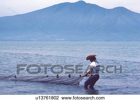 Stock Image - drawing, mexico, fisherman, hispanic, hispanic, 3725. Fotosearch
