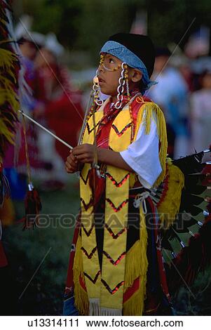 Stock Image - dress, american, tribe, indians, indian, native. Fotosearch
