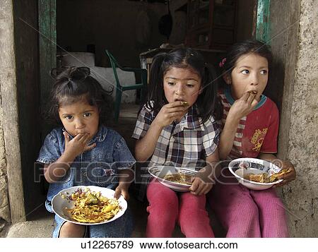 eating, person, girls, honduras, children, people View Large Photo Image Stock Photo - eating, person, girls, honduras, children, people. Fotosearch