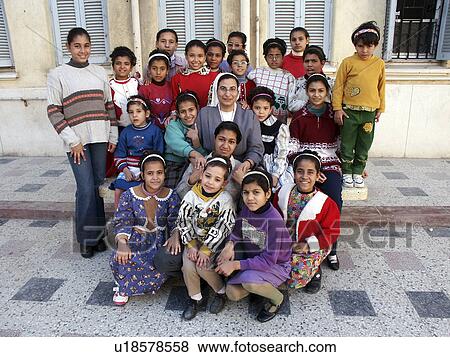 Stock Photo - egypt, person, girls, 8068, school, people. Fotosearch