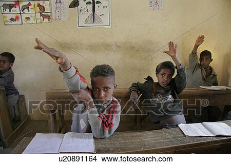 Picture - ethiopia, people, book, school, person, background. Fotosearch