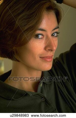 Stock Image - fashion, attractive, female, woman, model, beautiful. Fotosearch