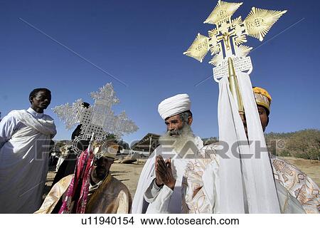 Picture - feast, people, maryam, ethiopia, person, party. Fotosearch