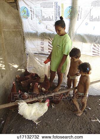 Stock Image - feeding, person, mother, nicaragua, children, people. Fotosearch