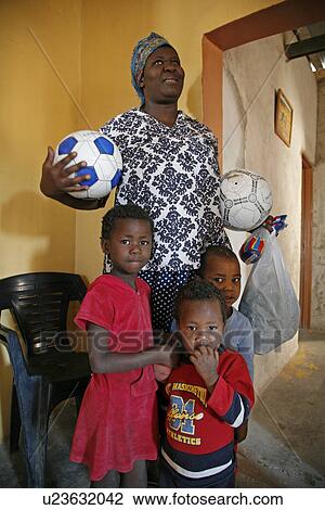 Stock Image - female, people, namibia, children, person, woman. Fotosearch
