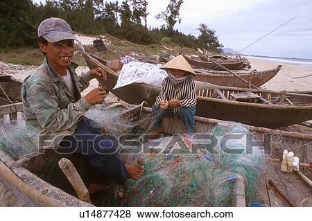 Stock Photo - fishing, people, vietnam, 5470, person, business. Fotosearch