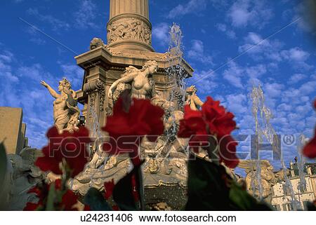Stock Photograph - fountain, tree, construction, dance, frame, water. Fotosearch
