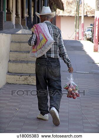 Stock Image - fruit, elderly, nicaragua, person, people. Fotosearch