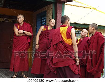 Stock Image - gandan, person, monks, buddhist, mongolia, people. Fotosearch