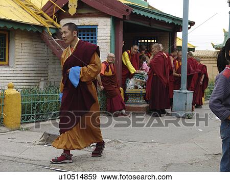 gandan, person, monks, buddhist, mongolia, people View Large Photo Image Stock Photo - gandan, person, monks, buddhist, mongolia, people. Fotosearch