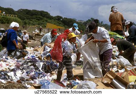 Stock Image - garbage, person, environment, guatemala, 5106, people. Fotosearch