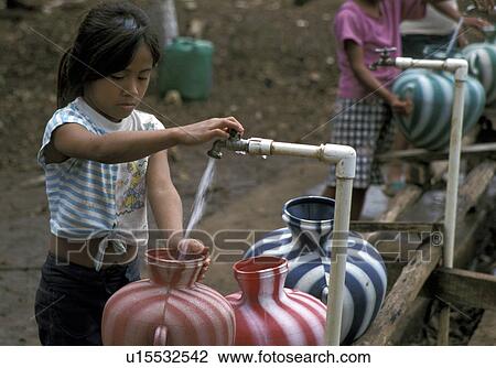Stock Image - guatemala, people, 7415, person, fitness, water. Fotosearch
