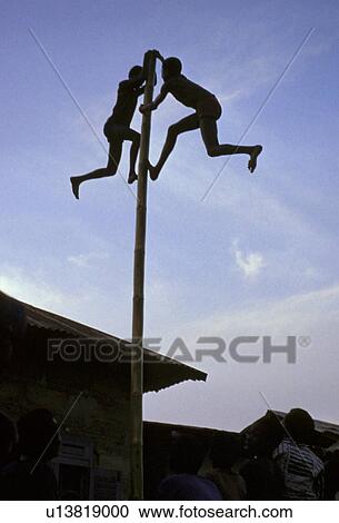 Stock Image - gymnasts, child, ghana, person, sport, people. Fotosearch