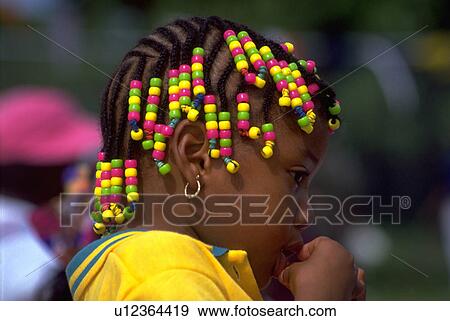 hair, girl, beads, kid, child, little View Large Photo Image Stock Photo - hair, girl, beads, kid, child, little. Fotosearch
