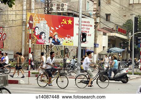 Stock Photo - hanoi, person, scene, street, vietnam, people. Fotosearch