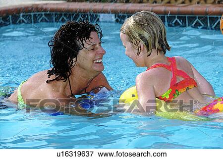 Stock Photo - happy, kid, mother, daughter, grand, child. Fotosearch
