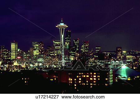 high, office, skyscrapers, washington, seattle, tree View Large Photo Image Stock Photo - high, office, skyscrapers, washington, seattle, tree. Fotosearch