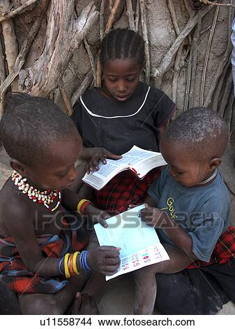 Picture - home, people, book, children, person, background. Fotosearch