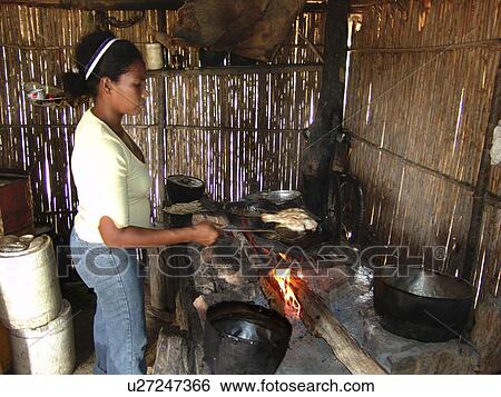 Stock Photograph - jasmine, house, colombia, fish, person, people. Fotosearch