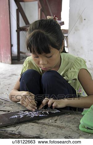 Stock Image - kid, girl, art, person, child, people. Fotosearch