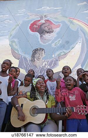 Stock Photo - kids, people, namibia, children, person, party. Fotosearch