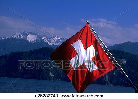 lake, swiss, cross, white, flag, red View Large Photo Image Stock Image - lake, swiss, cross, white, flag, red. Fotosearch