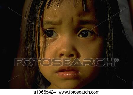 Picture - laotian, girl, kid, children, child, people. Fotosearch