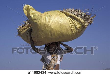 Picture - large, people, carrying, india, person, woman. Fotosearch