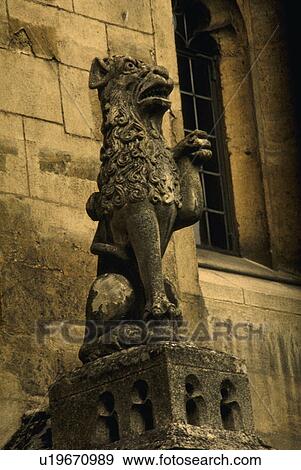 Stock Photo - magdelen, detail, lion, gargoyle, stone, architectural. Fotosearch