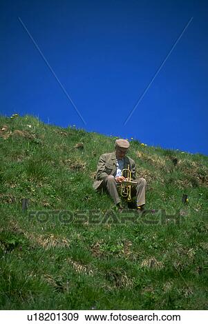 male, player, trumpet, native, old View Large Photo Image Stock Photo - male, player, trumpet, native, old. Fotosearch