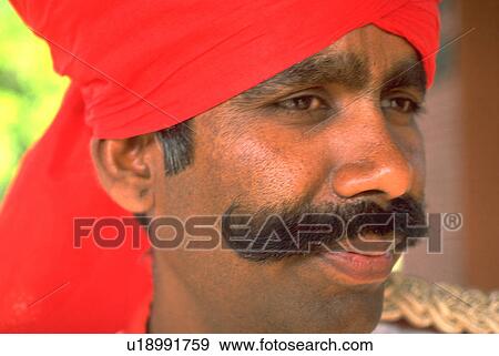 Stock Photo - male, turban, traditional, wearing, portrait. Fotosearch