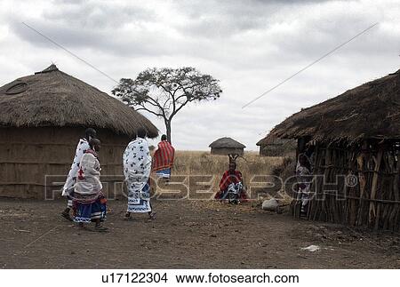masai, house, tanzania, home, person, people View Large Photo Image Picture - masai, house, tanzania, home, person, people. Fotosearch