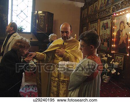 Stock Photography - mass, people, sunday, bulgaria, person, love. Fotosearch