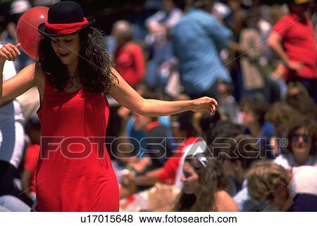 Stock Photo - member, music, audience, dance, party, woman. Fotosearch
